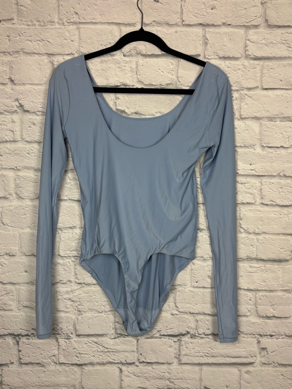 NWT Smoothez by Aerie Long Sleeve Bodysuit Blue Size XL Scoop Back - Picture 2 of 4